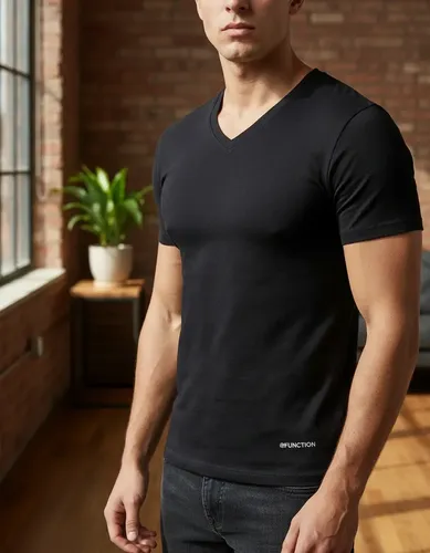 Playera Cuello V de Algodón para Hombre